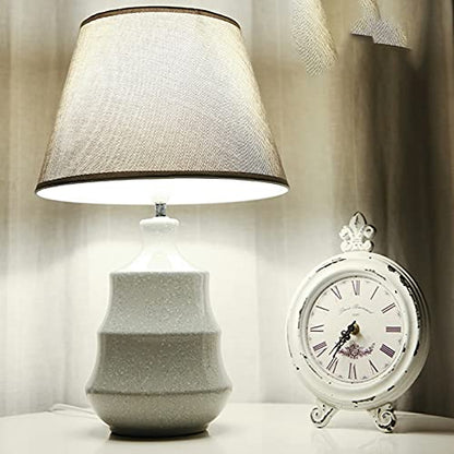 Lamp Bed Lamp Retro Table Lamps Ceramics Bedside Table Lamps with Glass Lampshade Creative Nightstand Lamps for Home Office Cafe Lamp, 19" H Desk Light Living Room Lamp Lamp