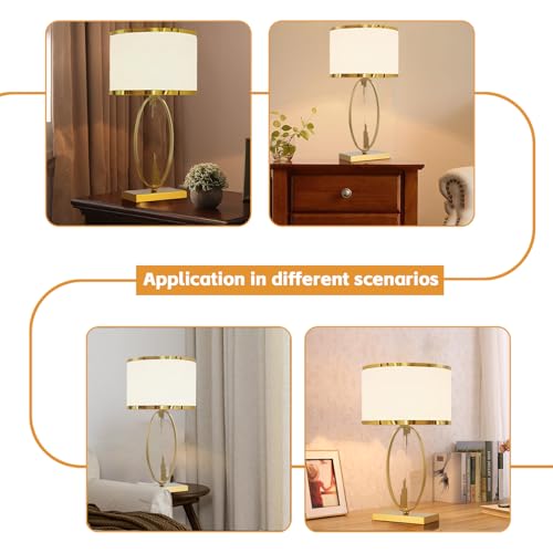 Lamp Bed Mid Century Table White and Gold Lamps with Fabric Lampshade and Iron Body Small Gold Table Dining Room