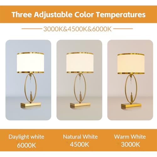Lamp Bed Mid Century Table White and Gold Lamps with Fabric Lampshade and Iron Body Small Gold Table Dining Room