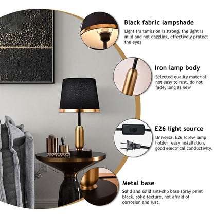 Lamp Bed Nordic Table Modern Table with Brass Metal Droplet Base Simple Light Luxury Table Nightstand Brass Table Bedside