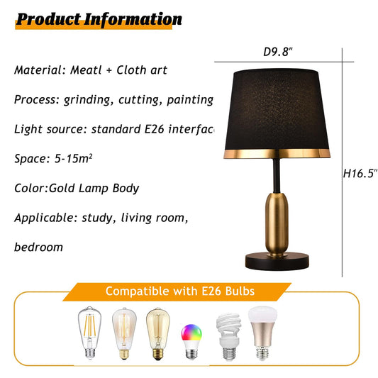 Lamp Bed Nordic Table Modern Table with Brass Metal Droplet Base Simple Light Luxury Table Nightstand Brass Table Bedside