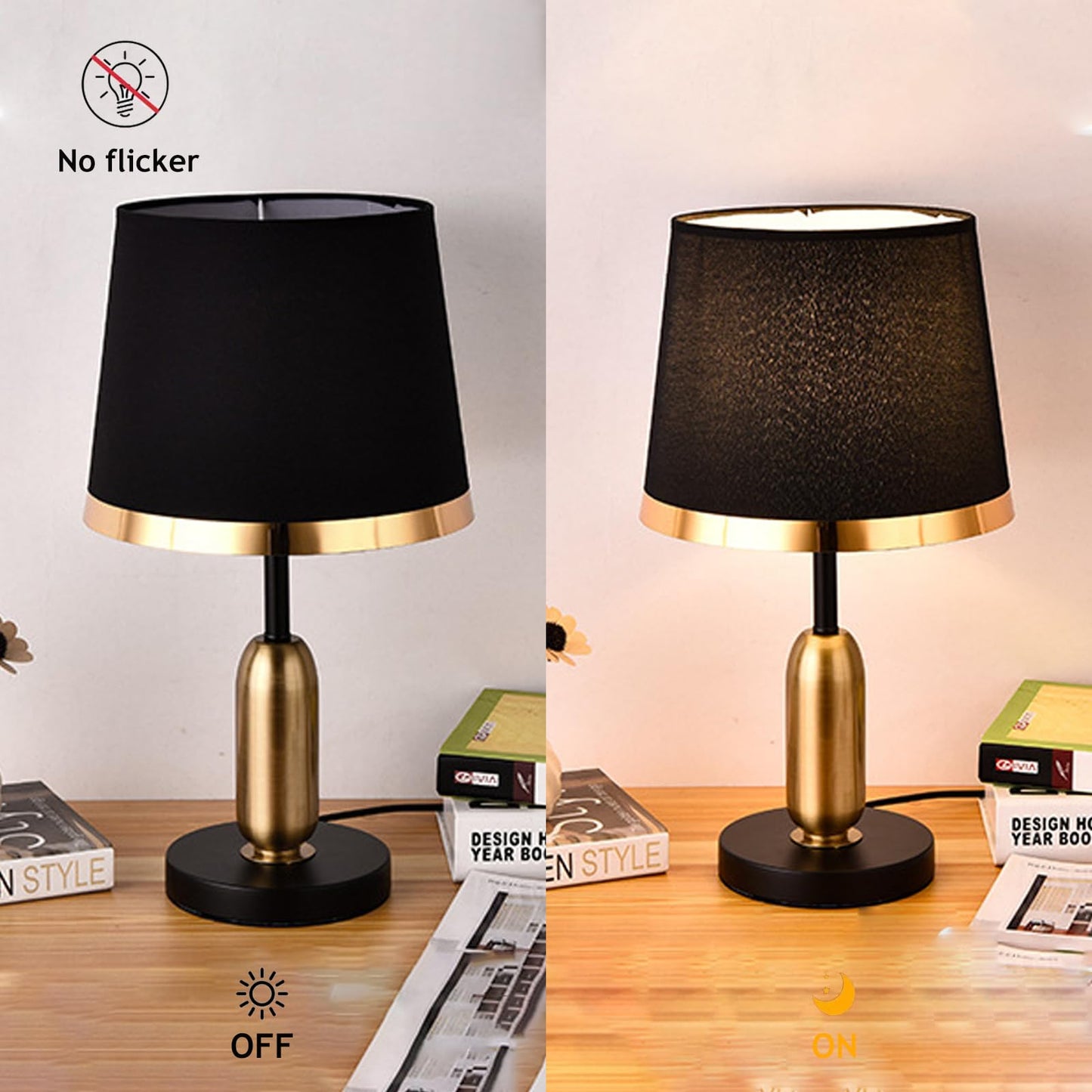 Lamp Bed Nordic Table Modern Table with Brass Metal Droplet Base Simple Light Luxury Table Nightstand Brass Table Bedside